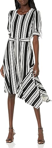 KARL LAGERFELD Womens Striped Knit Midi