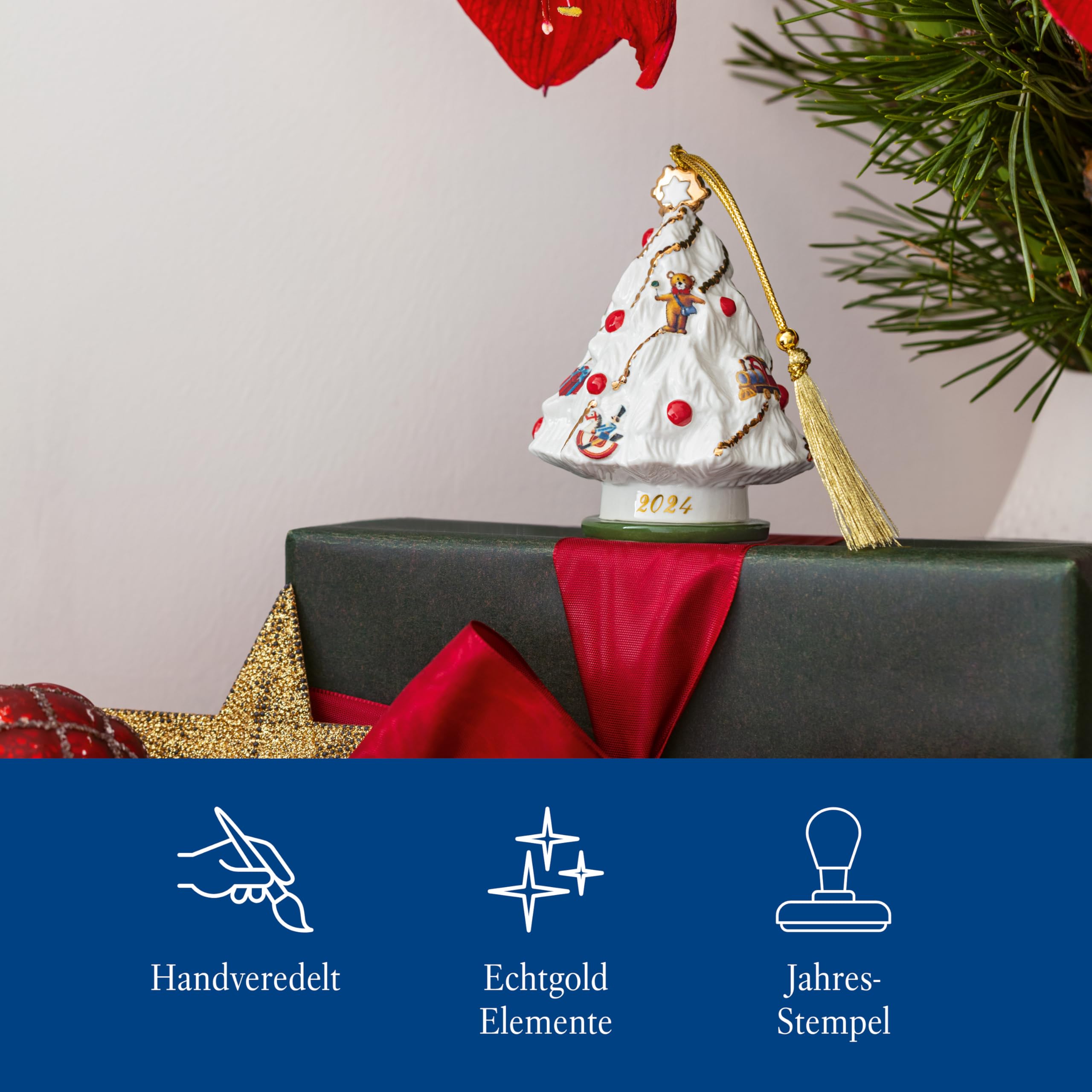 Villeroy & Boch Nostalgic Santa Claus Ornaments, Set Of 3 - Macy's