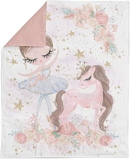 Ballerina Fabric Panel, Quilting Panel, Baby Quilt Panel, Cotton Baby Panel, Blanket Panel, Panel for Quilts, White