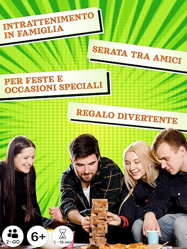 Miniatura 4 de Logica Puzzles Art. Condo L - Torre apilable en madera fina, tamaño grande, diversión para toda la familia