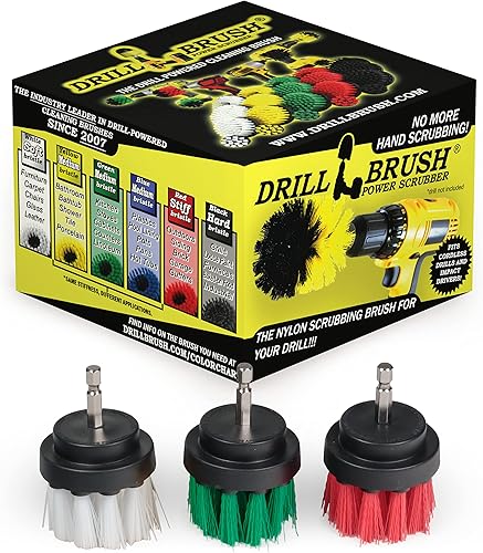 Cepillo de taladro eléctrico - Limpieza de cocina - Cepillo de platos - Cepillo de vidrio para puerta de ducha - Limpiador de vidrio - Cepillo de