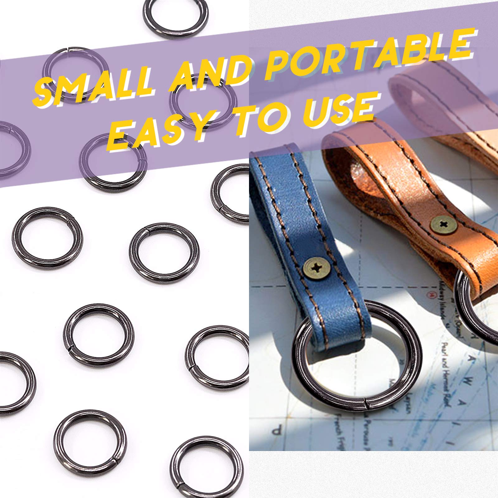 60 Anneaux Métal 25mm Bronze - Pour Sacs, Ceintures, Porte-Clés - DIY Et Réparations