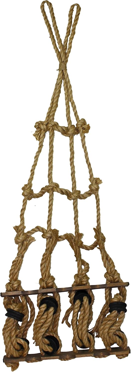 Decorative Crows Nest Nautical Rope Ladder Coastal Maritime Sea Ship Hanging Accent