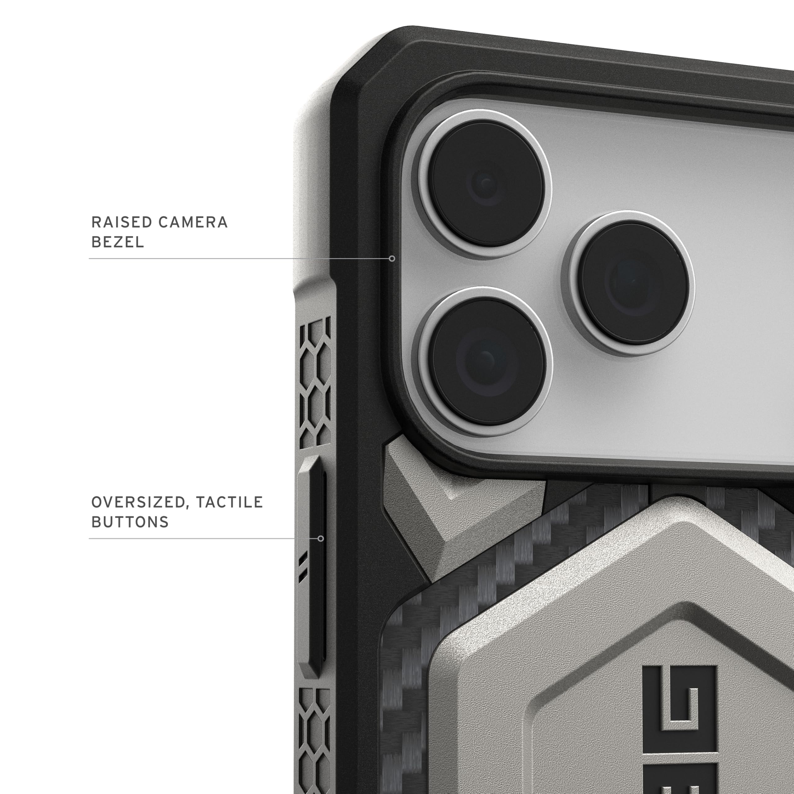 Urban Armor Gear Monarch Pro Case compatibile con Apple iPhone 17 Pro Max Custodia (Ricarica wireless/magnetica, Protezione a 5 strati) titanio