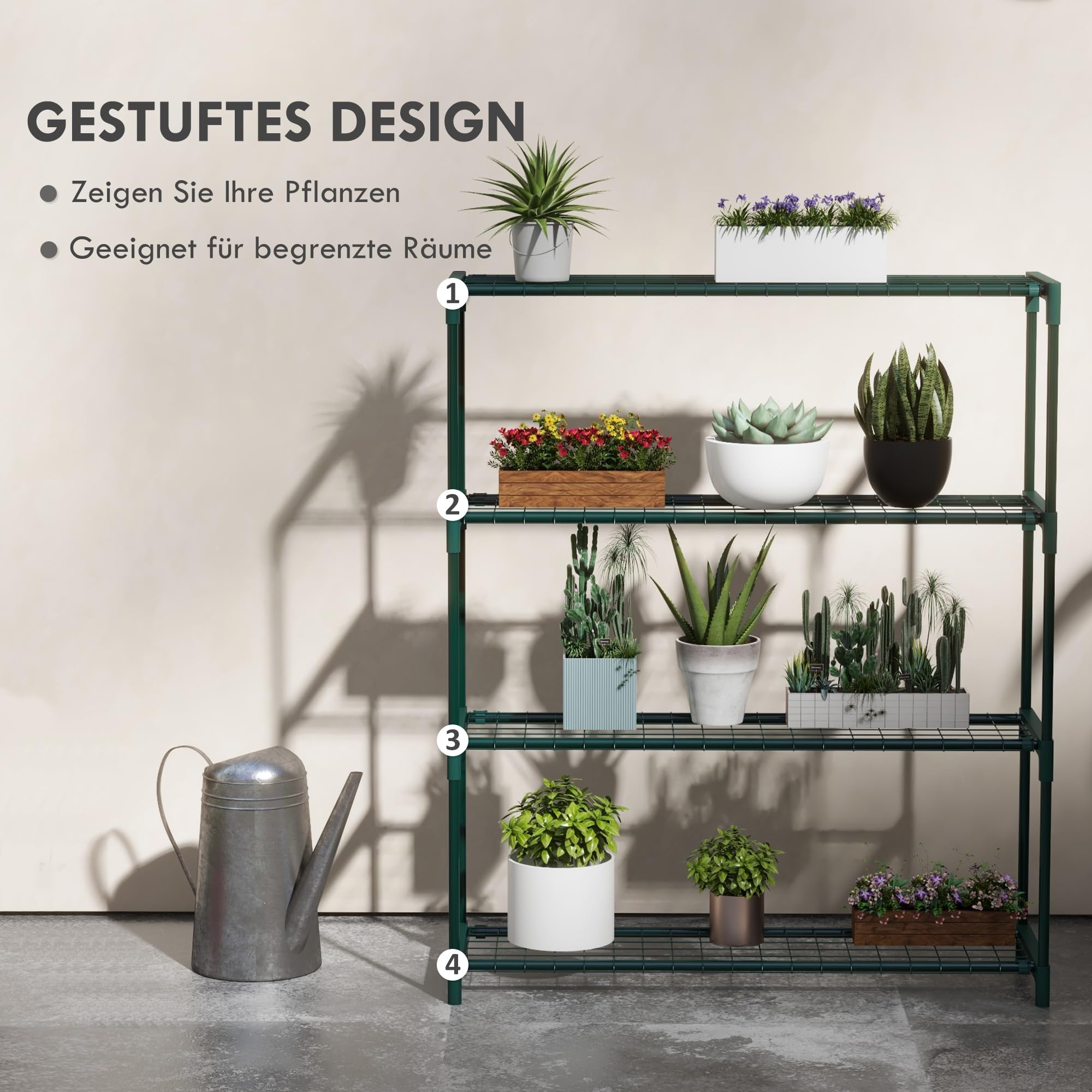 PLantenrek - Plantenstandaard - 5 Laags - Tuin en Balkon - Etagère Kast - Binnen en PLantenrek - Plantenstandaard - 5 Laags - Tuin en Balkon - Etagère Kast - Binnen en