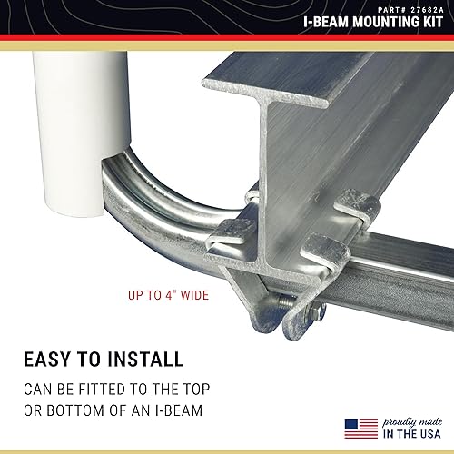 Miniatura 3 de Kit de montaje de viga en L - Soportes, pernos, tuercas y arandelas para accesorios de remolque de barco