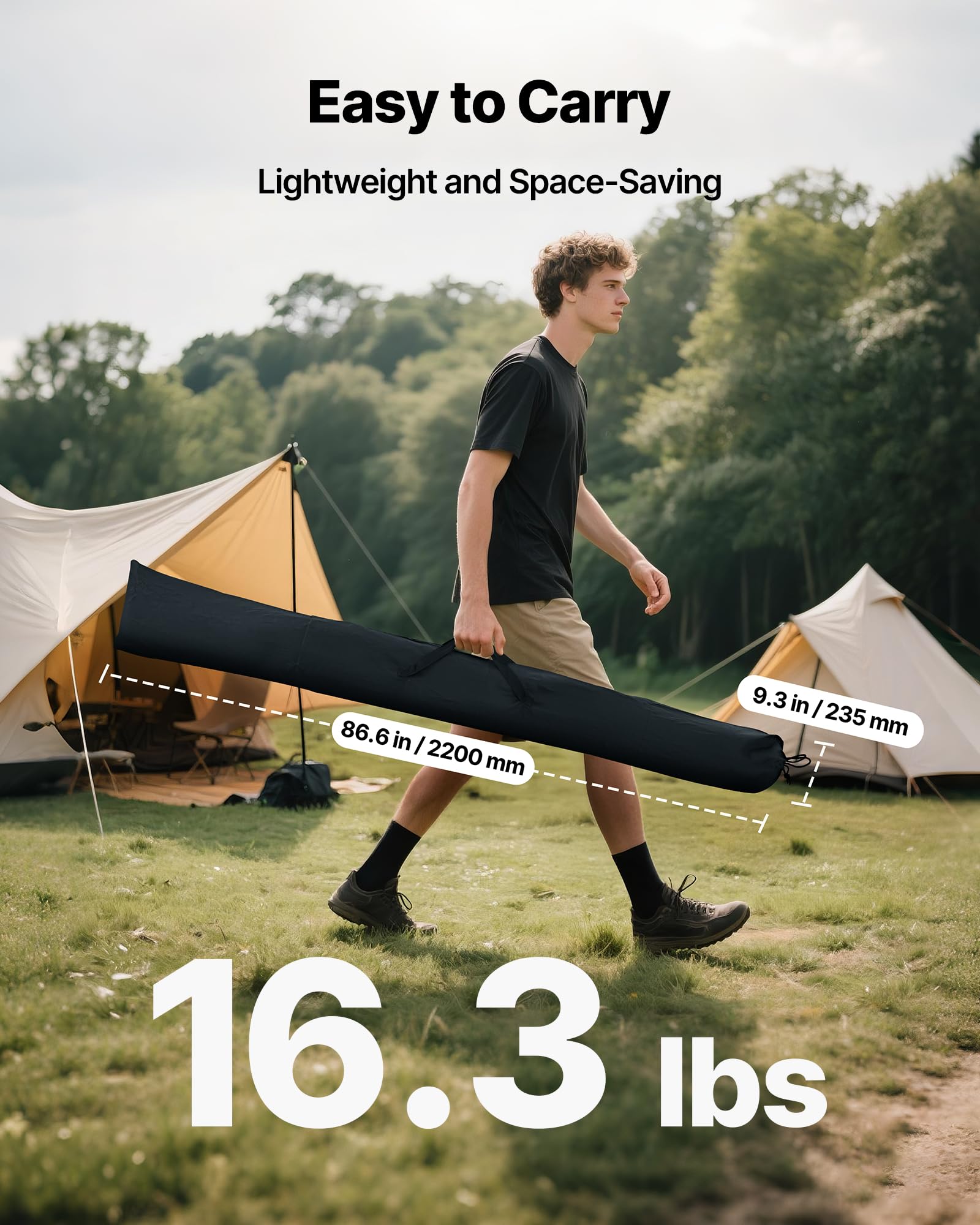 VEVOR Projektionsleinwand Stativleinwand (70 x 70 Zoll) mit 160° Weitwinkel, Beamerleinwand für Projektor innen & außen 1:1 4K HD, tragbare Filmleinwand mit Tragetasche für Heimkino Präsentation