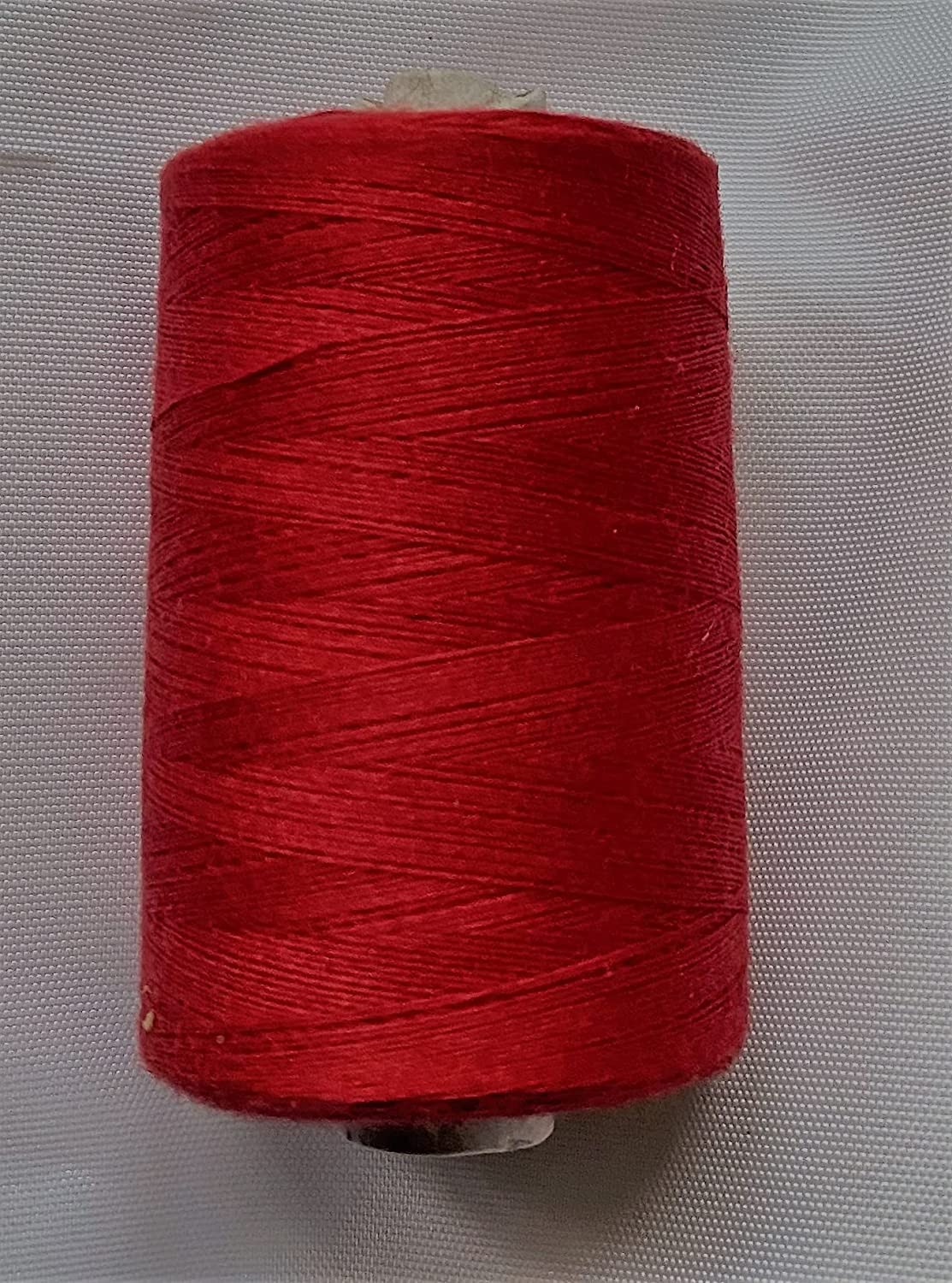 Strong Polyester Sewing Thread 20+ Colours Multipurpose 1000 Meter per Reel (Red)
