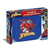 Clementoni – Computer Kid Spiderman Laptop Educativo Bambini 4+ Anni, 30 attività Educative, Gioco Elettronico per Imparare Lettere, Numeri, Musica e Logica, Batterie Incluse, Lingua Italiana, 16481
