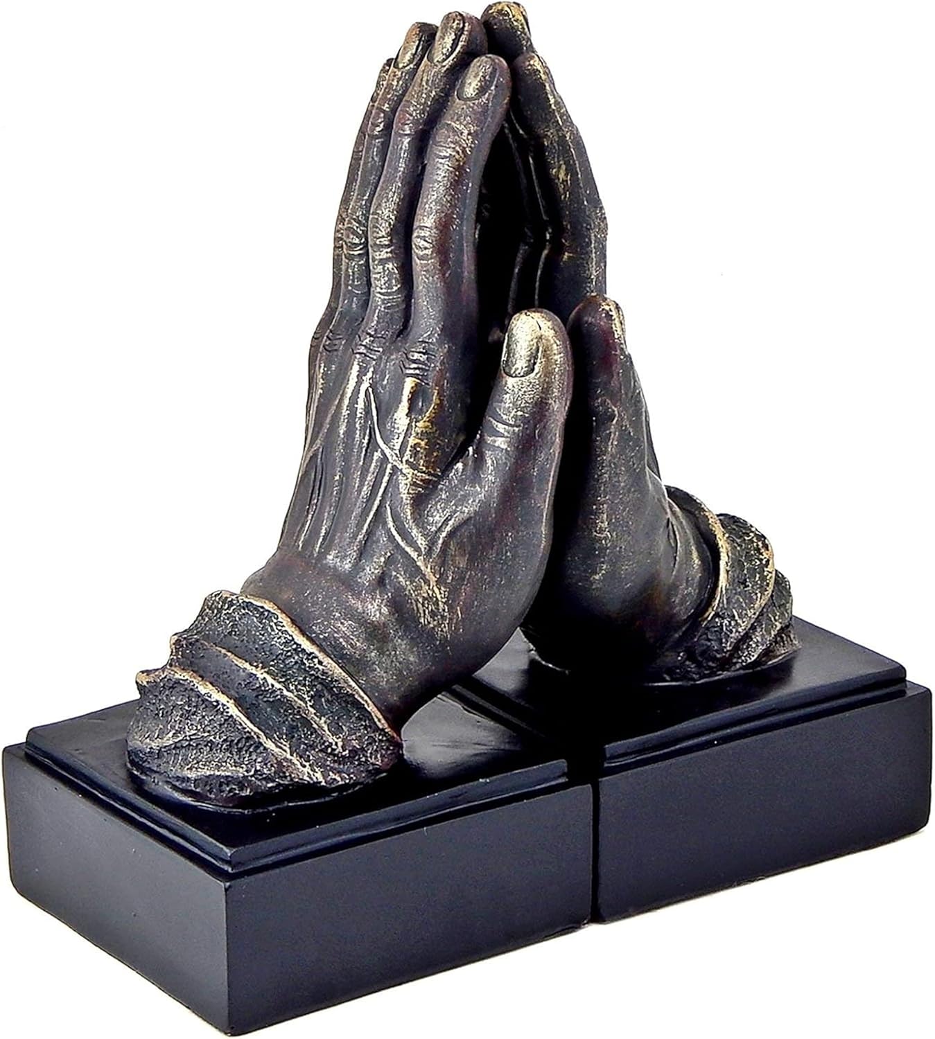 Bellaa 26393 Praying Hands Bookends Inspiring Christian Keepsake Gifts Book Ends 10 inch