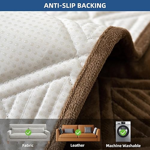 Miniatura 4 de Eismodra Fundas para reposabrazos de silla, funda de sofá para sofá reclinable, gatos y perros, funda antideslizante para reposabrazos reclinables,