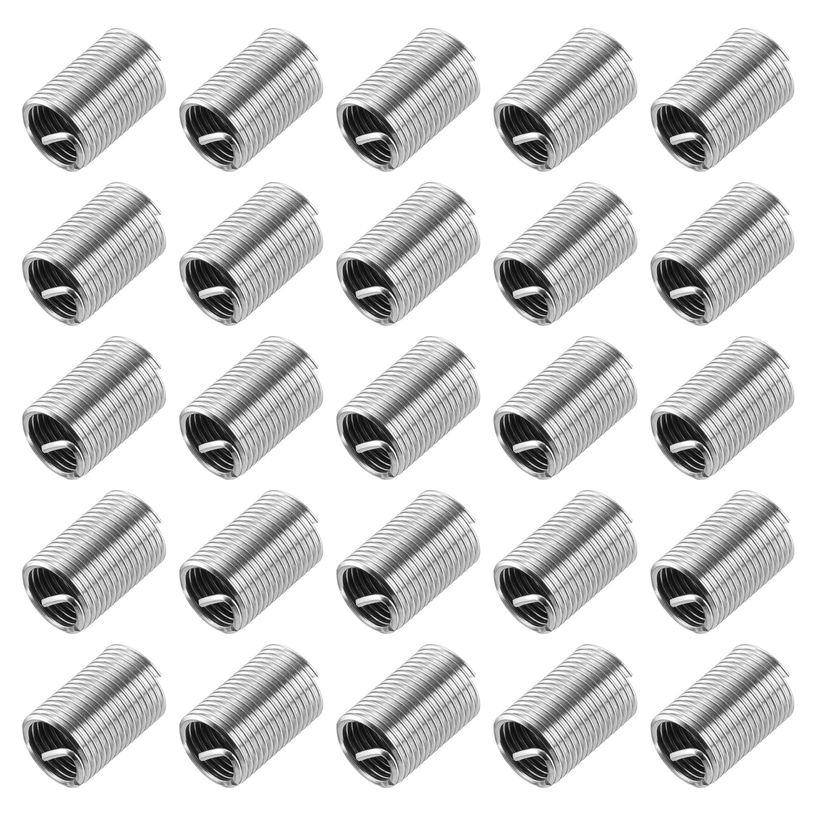 QUARKZMAN 50Pz Inserti Filettati a Filo M10 x 1.25 2.5D(25mm) Metrico 304 Acciaio Inossidabile Inserti Filettati Filo Inserto di Riparazione Filettatura Filettata a Spirale
