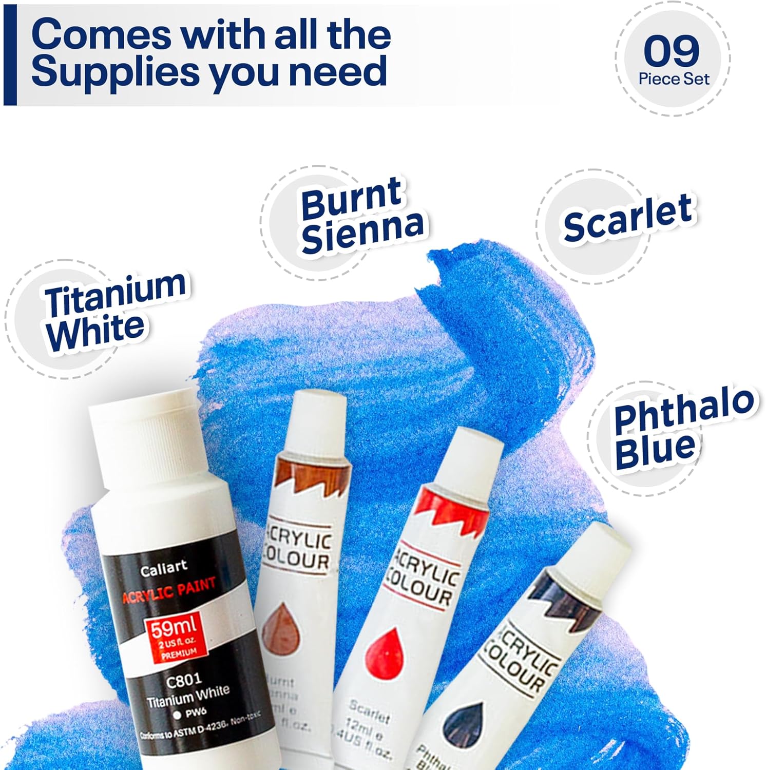 Painting4Real DIY Art Painting Kit for Adults – Learn to Paint Palm Paradise with Video Tutorials – 9 Pieces Acrylic Paint Set for Adults –Perfect Christmas Crafts & Holiday Gifts for Art Lovers