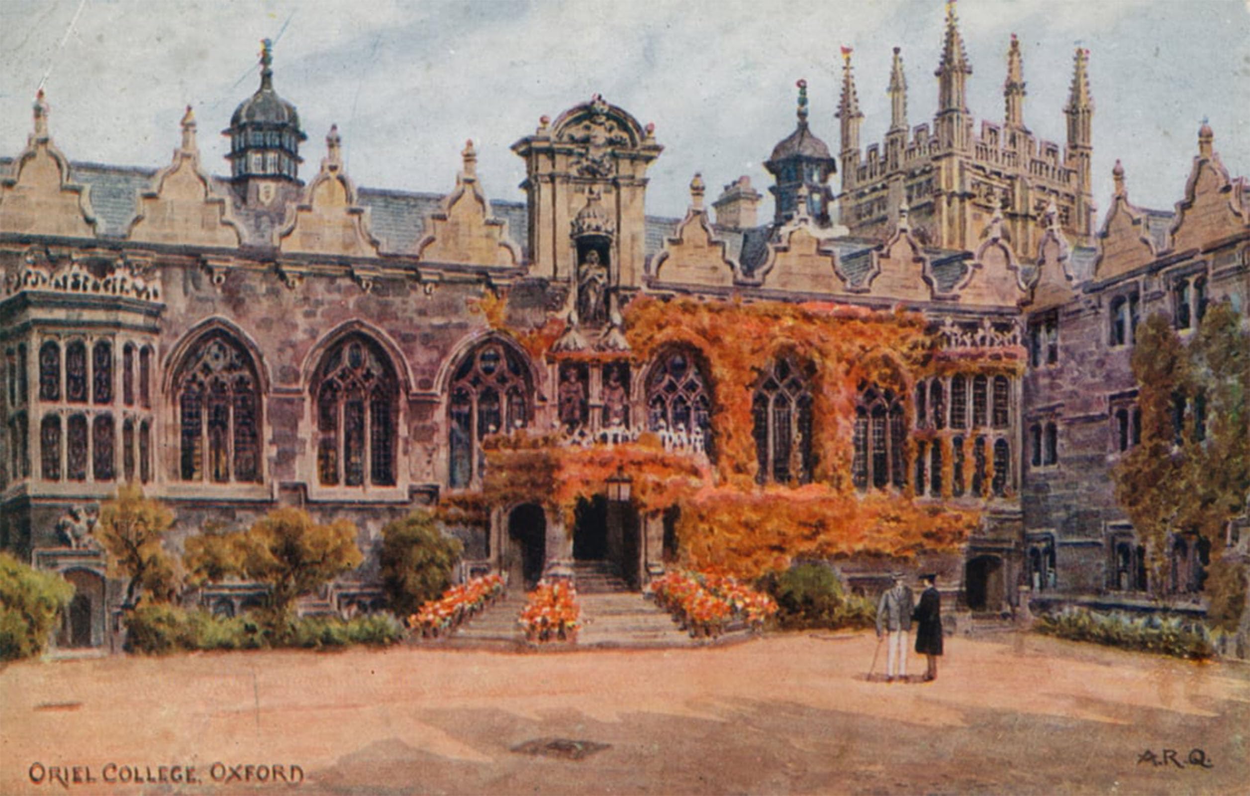 ARTXLXXBN Famous Prints Artwork Pictures Poster Painting Art Oriel College Oxford by Alfred Robert Quinton Artwork Landscape Pictures for Home Decor 60x90cm