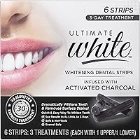Vista 1 de Ultimate White Juego de tiras blanqueadoras de dientes con carbón activado, kit de blanqueamiento de dientes, cuidado bucal, belleza y cuidado
