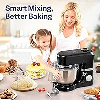 Vista 2 de VIVOHOME Stand Mixer with Fermentation, One-Touch Presets Electric Dough Mixer with 6 Qt Bowl, Kitchen Standing Mixer for Baking, Cake with Flex