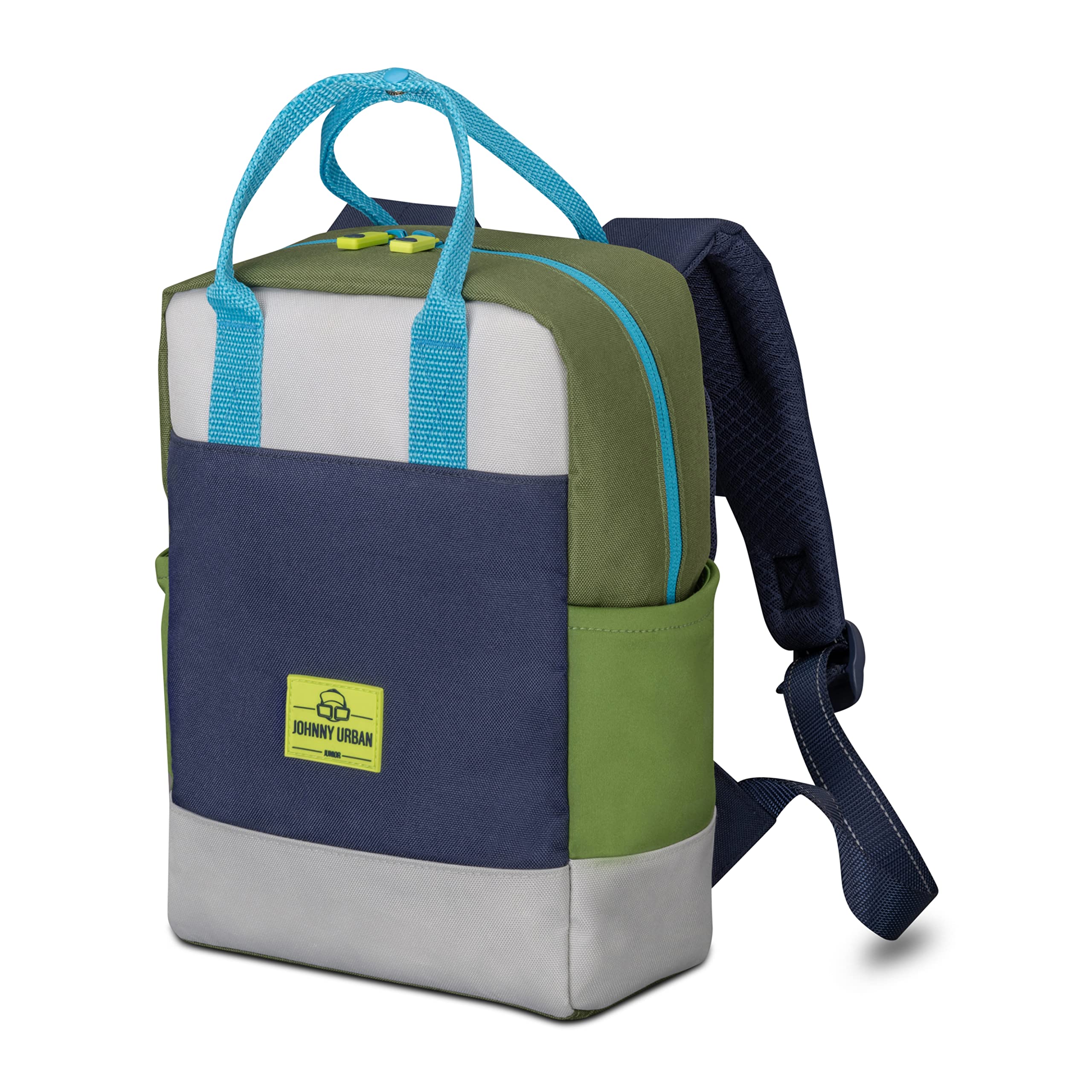 Johnny Urban Rucksack Kinder Mädchen & Jungen Grün - Junior Linus - Kinderrucksack mit Brustgurt für Kindergarten - Ab 3 Jahren - 7l - Wasserabweisend