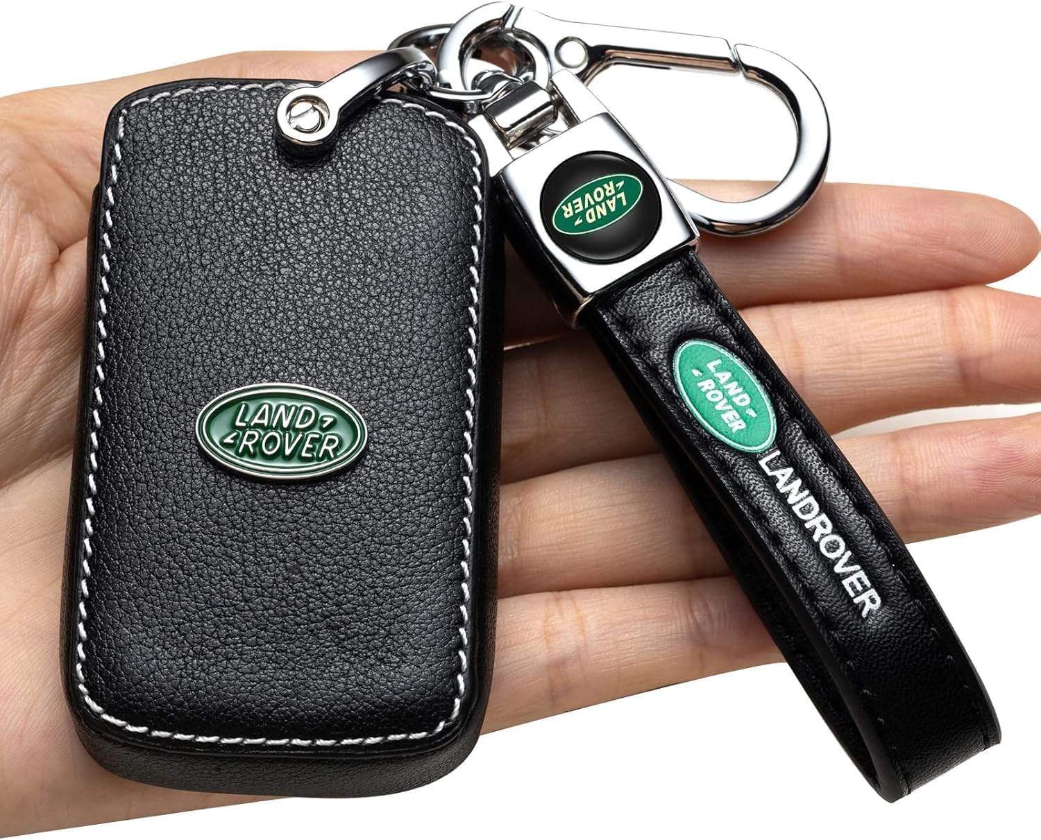 Car Key Fob Case,for Land Rover Defender Range Rover Ghibli,Levante Series Key Fob Case Cover Accessories Car Keychains,(Positive 5 Button) Black - Image 5