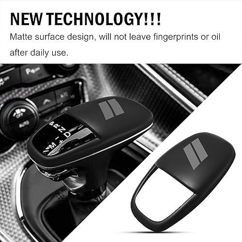 Miniatura 2 de SENSHINE Pomo de la palanca de cambios para Dodge Charger Challenger Accesorios 2015-2023 2024 Durango 2016-2024 ABS Interior Shell Inserto