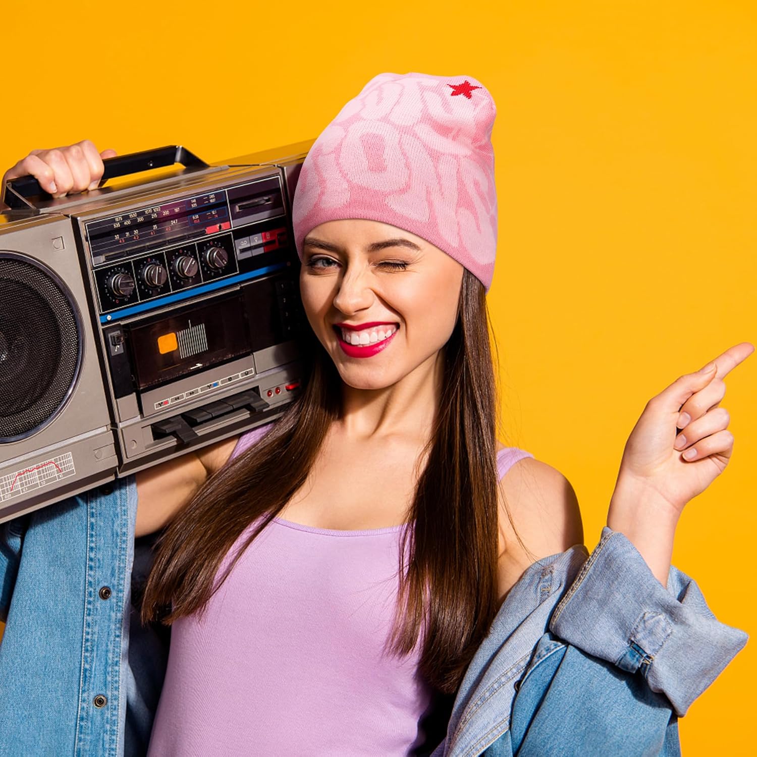 Men Women Y2K Beanies Gothic Graphic Knitted Hat Winter Warm Beanies Casual Outdoor Skull Cap - Image 4