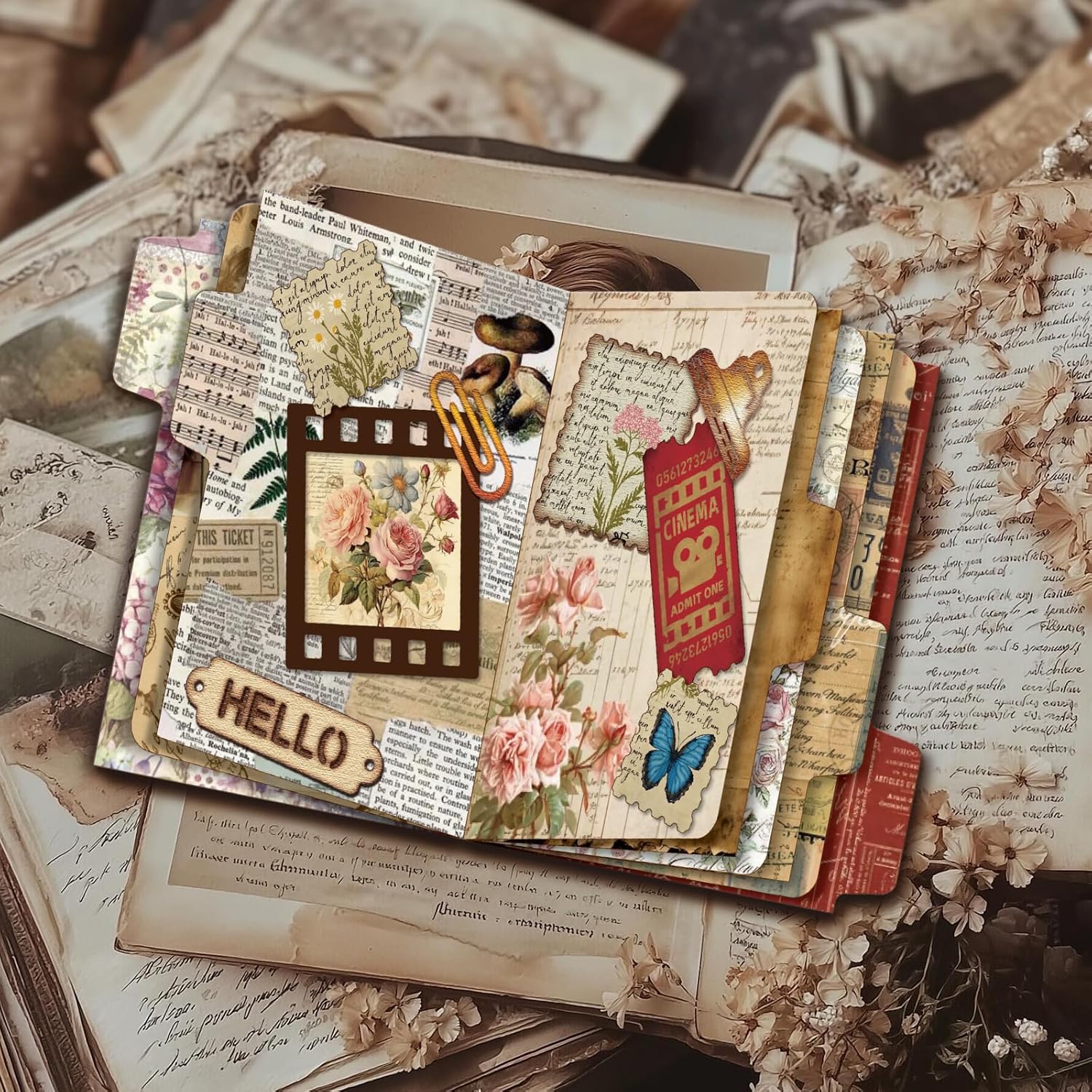 GLOBLELAND Folder Slide Frame Cutting Dies Label Clip Film Metal Die Cuts Postage Stamp Greeting Cutting Embossing Templates for Scrapbooking Crafts Paper Cards Making image 3
