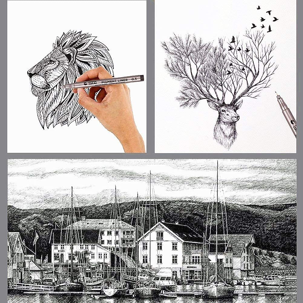 Black Fineliner Pen Micro Liner Fineliner Drawing Pens APOGO