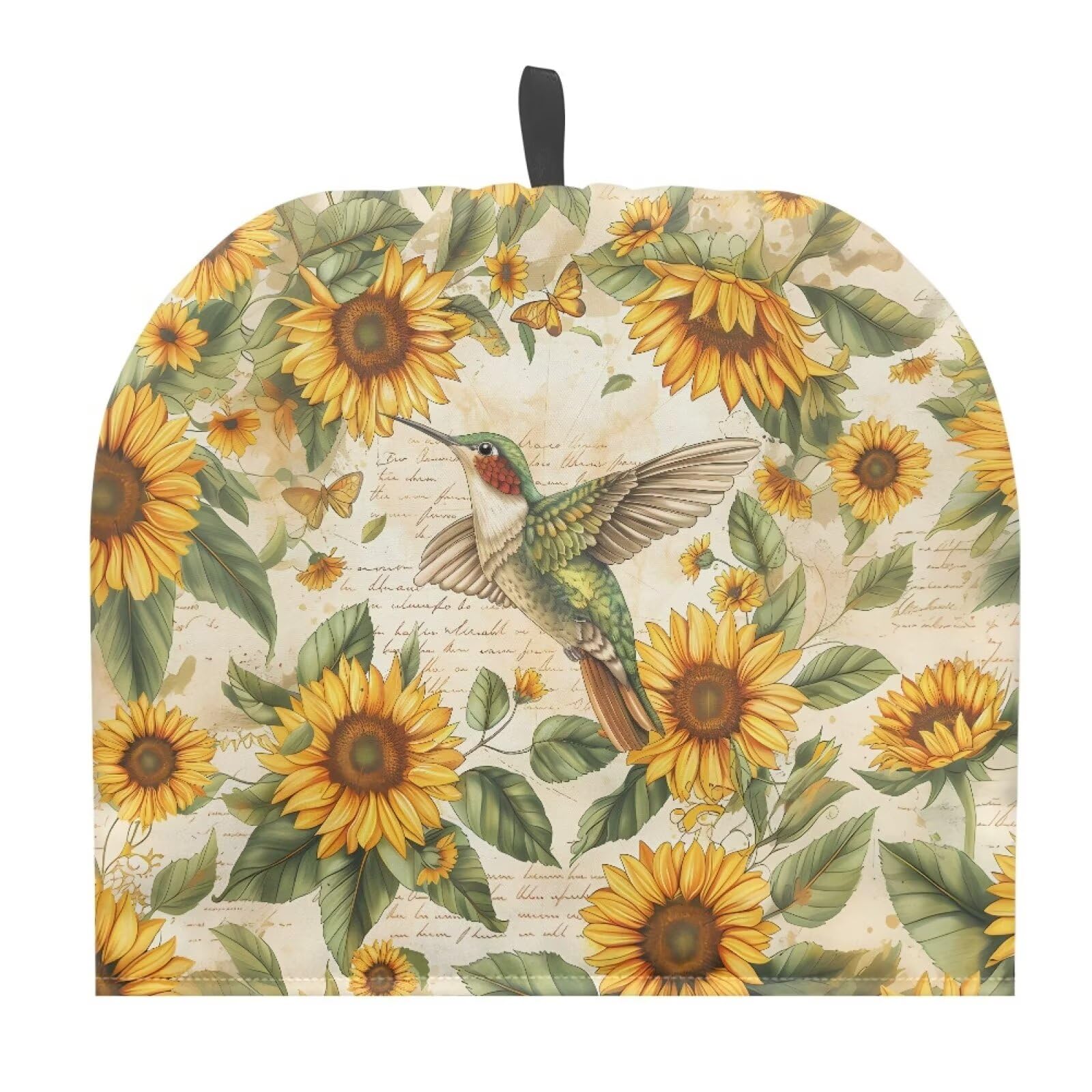 Qehuruxo Hummingbird Tea Cozy for Teapots Anti Stains Teapot Sunflower Tea Pot Cover Insulated Tea Kettle Cover Cafe Restaurant Table Decor for Home Kitchen