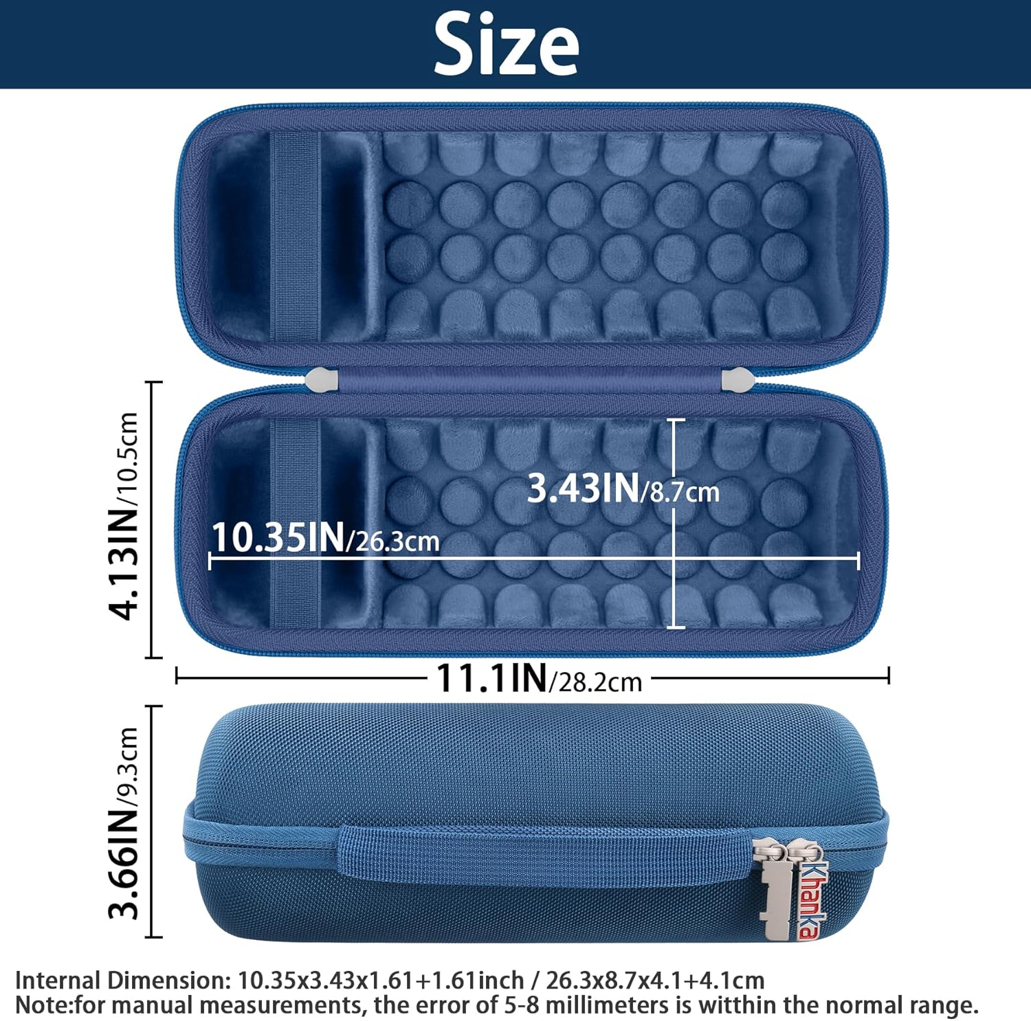 khanka Hard Travel Case Replacement for JBL Flip 7/Flip 6 Waterproof Portable Bluetooth Speaker.(Blue) - Image 4