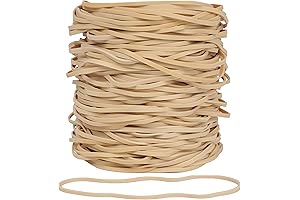 Foshine Rubber Band Size 117B, 7 Inch Beige Rubber Bands