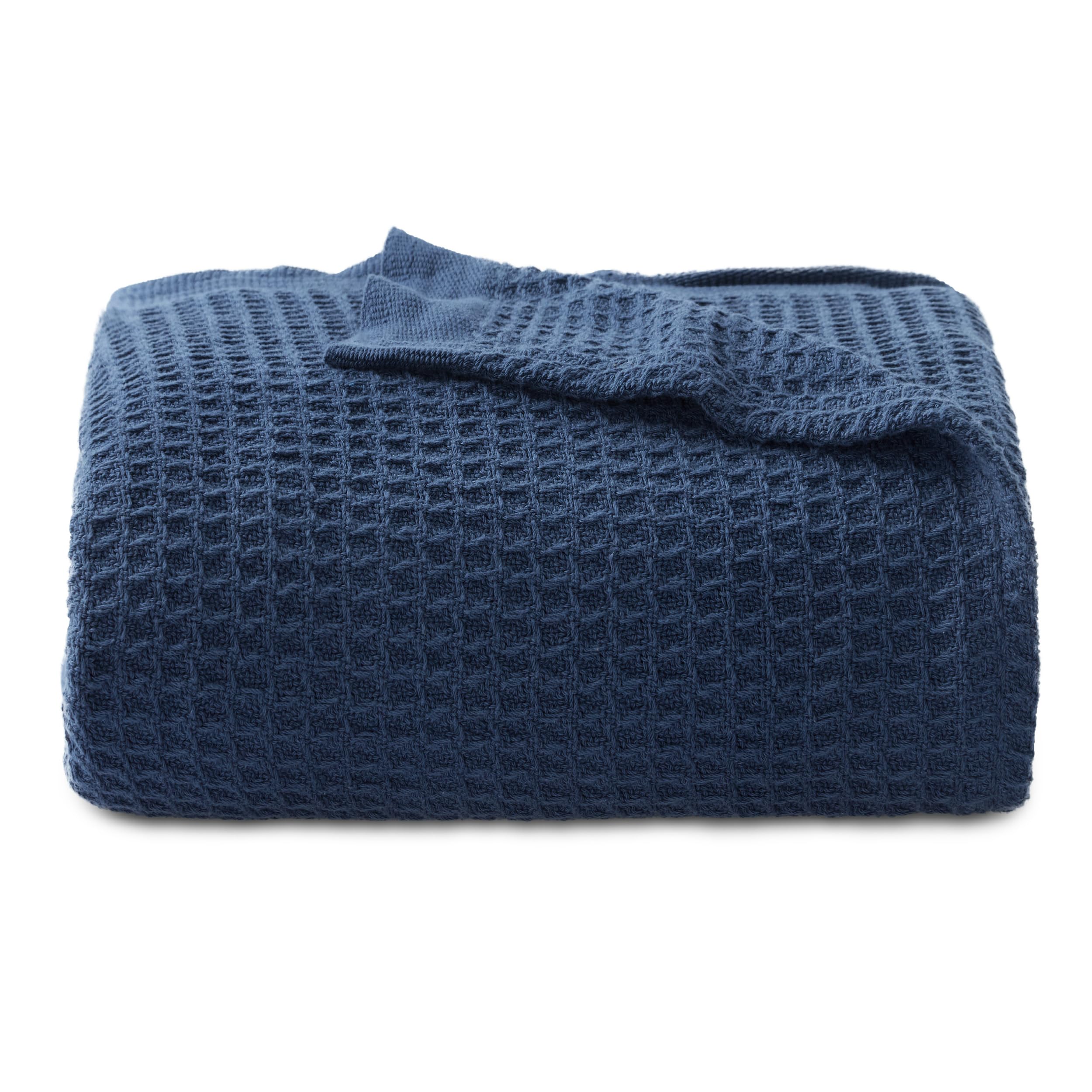 Bedsure Gentlesoft 100% Cotton Throw Blanket for Couch 50x70 inches - Cooling Breathable and Soft for Spring Summer, Waffle Weave Throw Blanket for