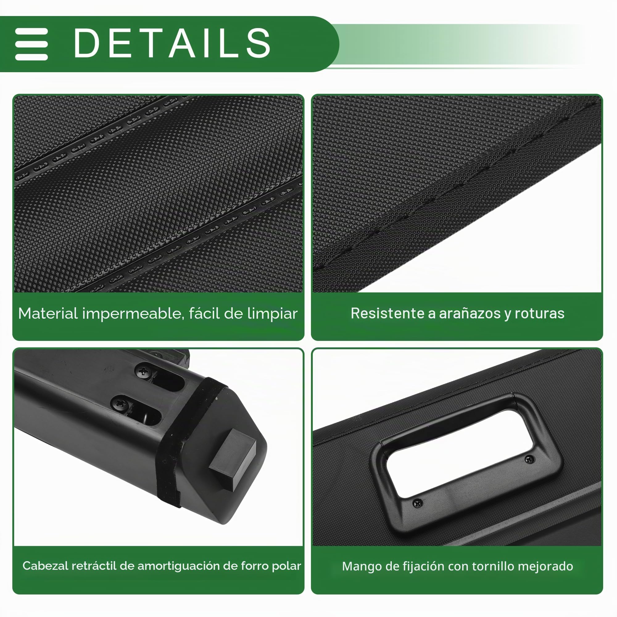 Motoforti Cubierta De Carga Retráctil Para Mercedes-Benz Clase B W245 08-11 | Color Negro Brillante, Material Aleación Aluminio Lona, Tamaño Varilla 118cm & 110cm, Cantidad 1 Unidad