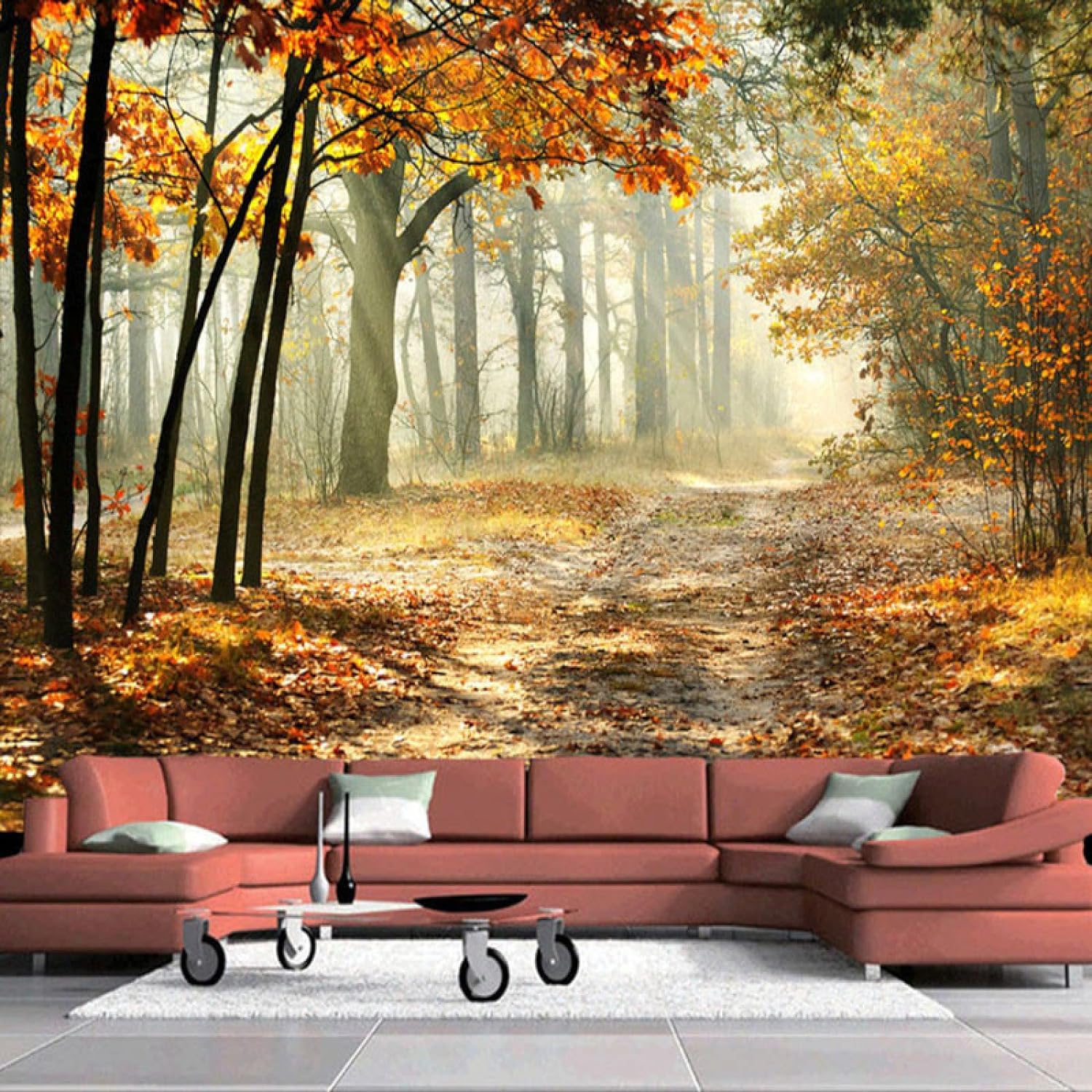 Carta Da Parati 3D Murale Paesaggio 416(W) X254(H) Cm Peel And Stick Poster Da Parete Rimovibile Tv Sfondo Decorativo Wall Art Wall Art Per La Camera Dei Soggiorno Camera Da Letto-149581
