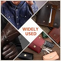 Vista 4 de Alritz 120 Set de cierres de broche de cuero, botones de metal de 12.5mm con 4 herramientas de ajuste, 6 colores de broches de cuero para ropa