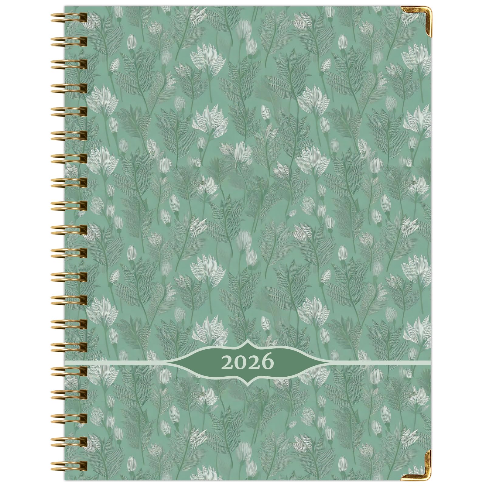 Agenda 2026 de tapa dura con impresión grande, 8.5 x 11 pulgadas: 14 meses (noviembre de 2025 a diciembre de 2026), agenda mensual, semanal, agenda anual, marcapáginas, carpeta de bolsillo y juego de