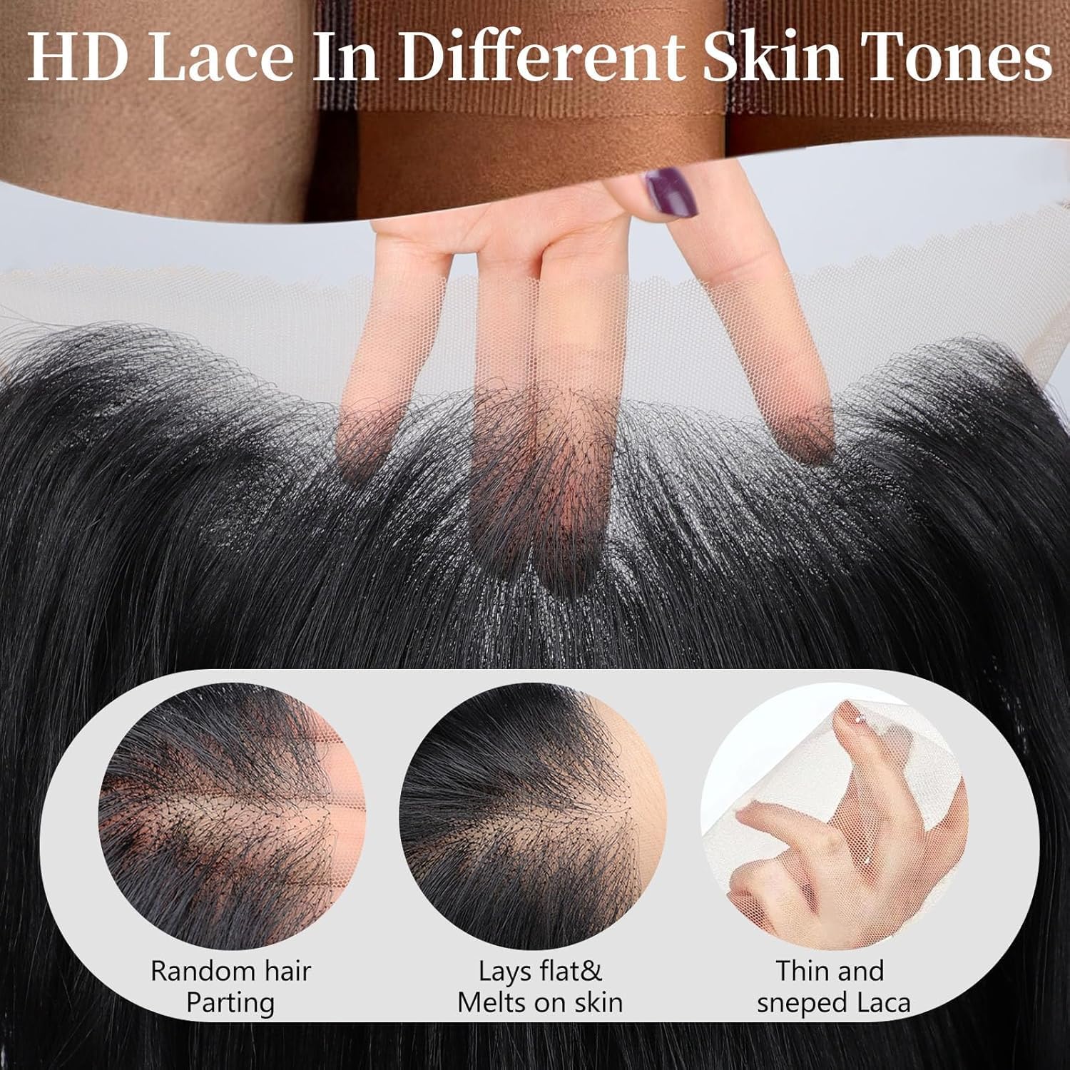 Peerless 28 Inch 13x6 Straight Full Lace Front Wigs Human Hair 200% Density HD Frontal Wigs for Black Women No Synthetic Blend Pre Plucked Glueless Straight Human Hair Wig Natural Color