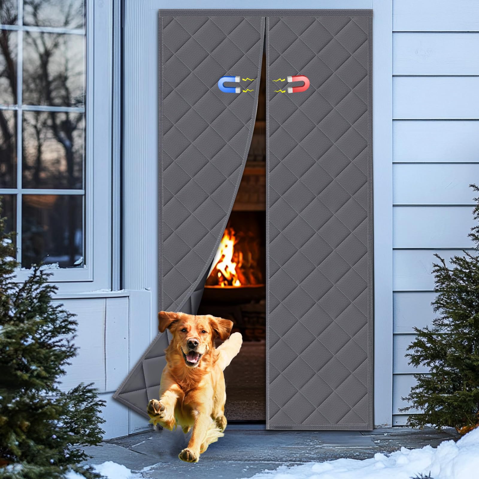 Tenda Termica Isolante Freddo e Caldo Diealles Shine 90 x 200cm, Magnetica per Porte