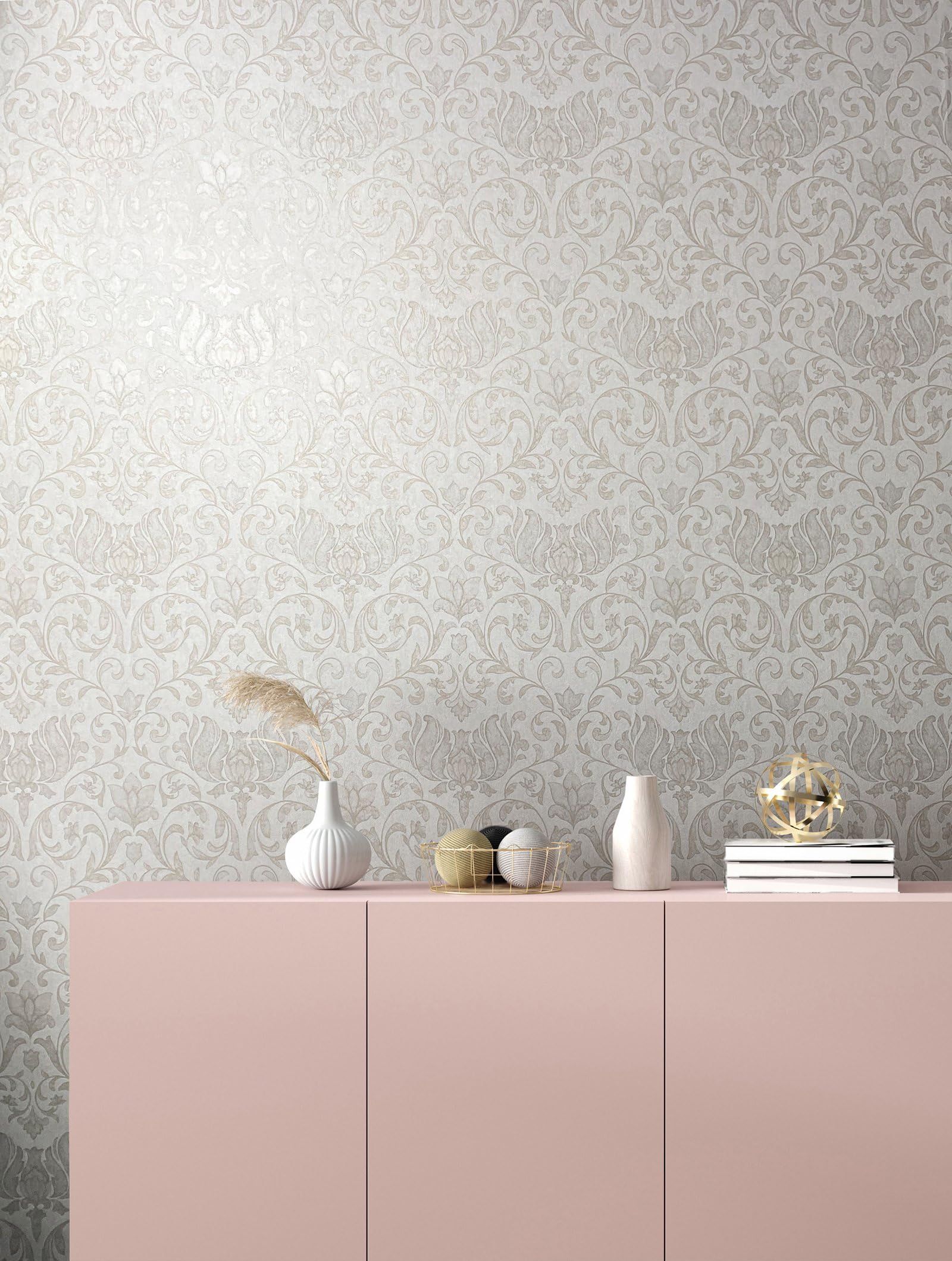 Galerie 35168 City Romance Beige Damask Wallpaper