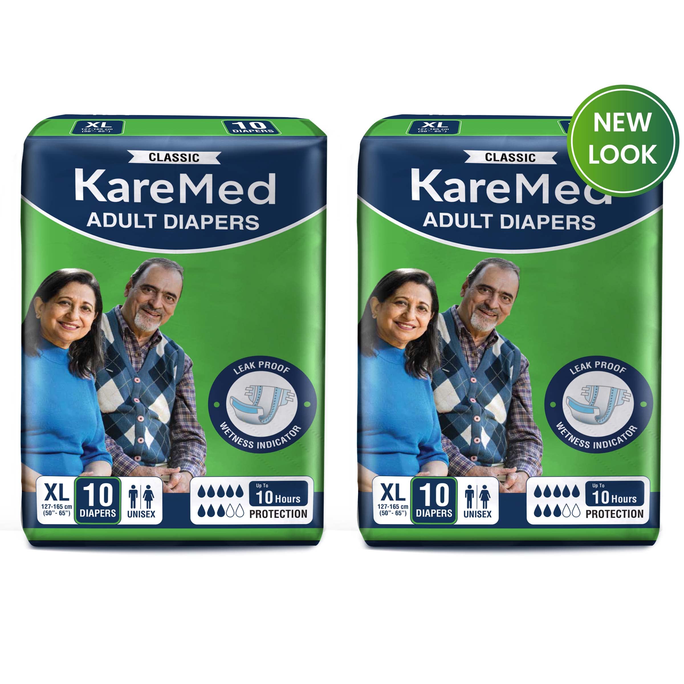 KareInKareMed Adult Diaper Extra Large ,Waist Size 127-165cm (50"- 65") ,20 Pcs