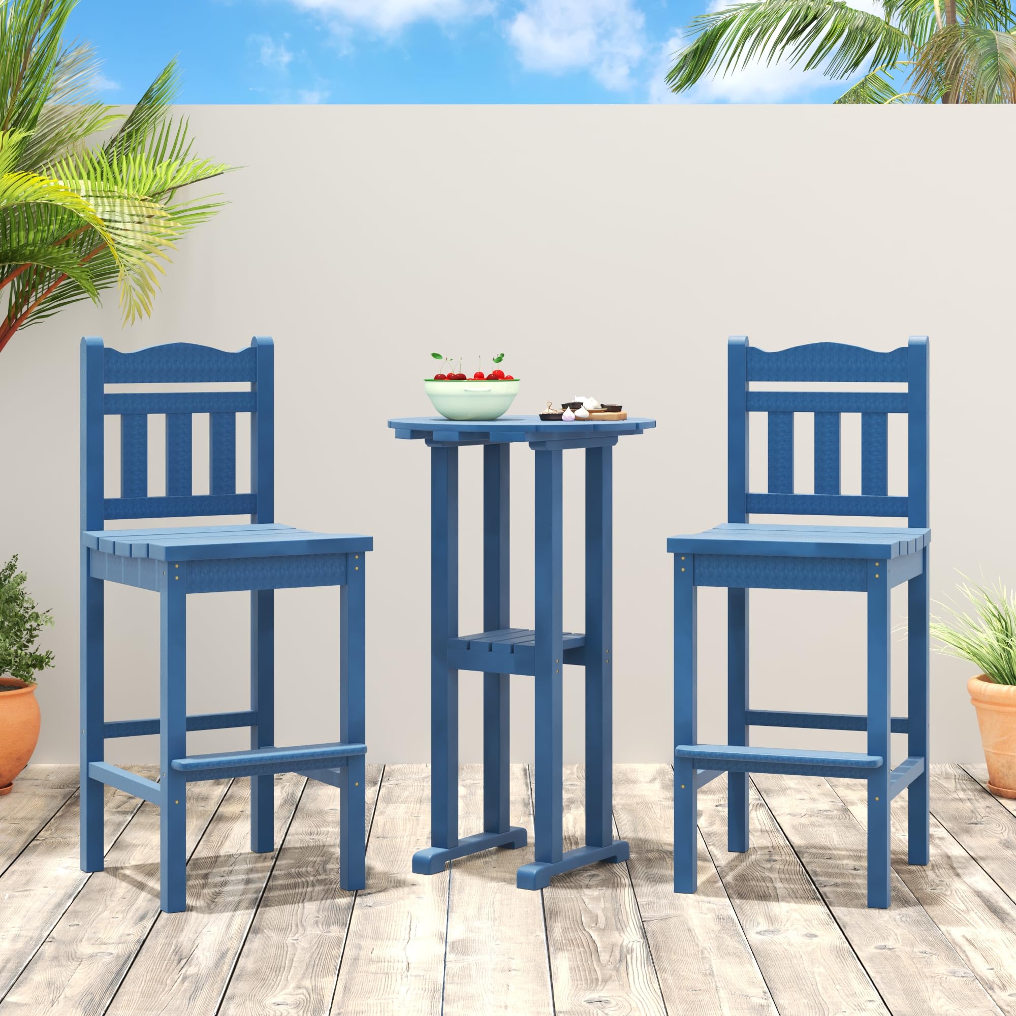 Amazon.com: Sundale Outdoor 3-Piece Adirondack Bar Set, Patio Counter ...