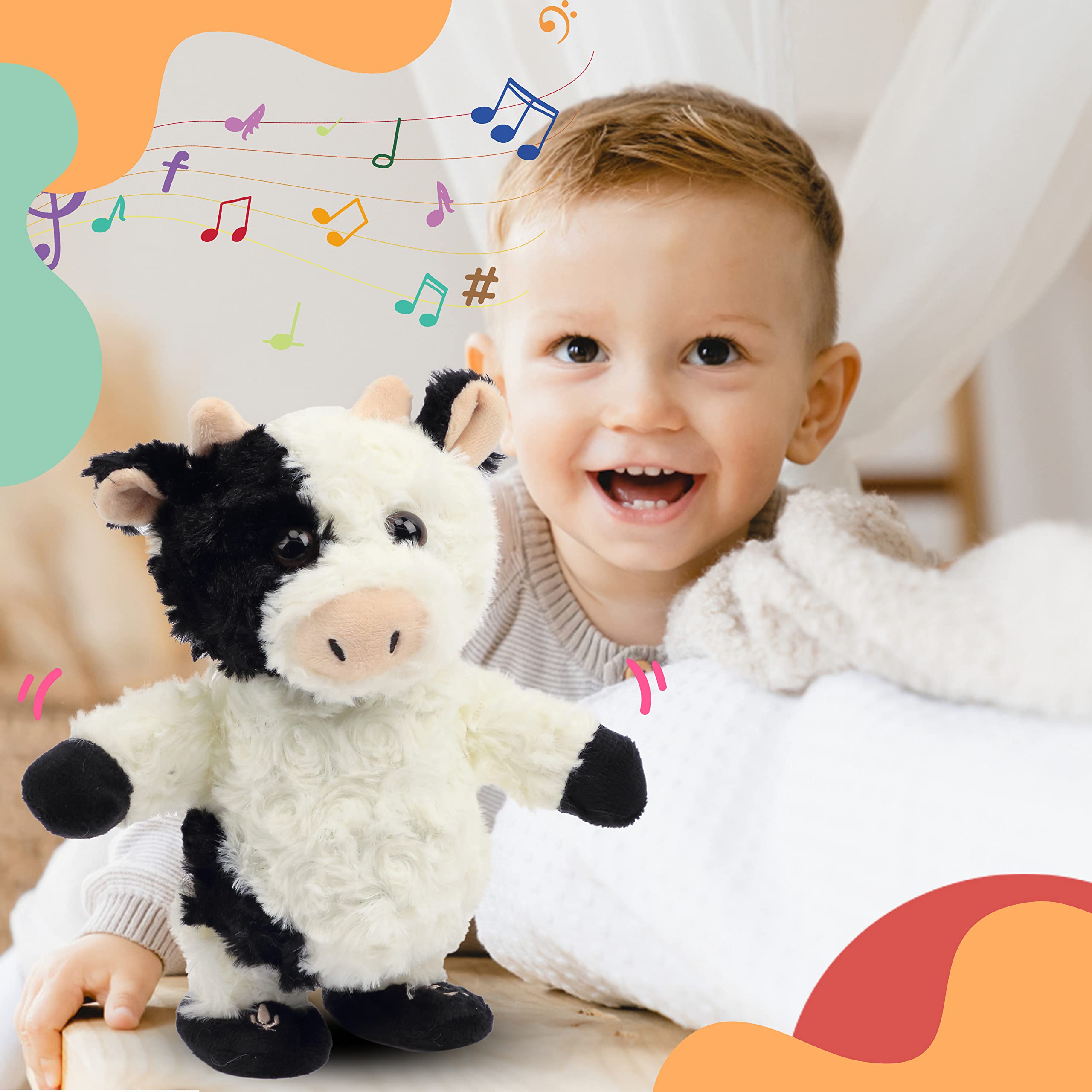 Easfan Talking Capybara Repeats What You Say Walking Singing Stuffed Animal Electric Interactive Plush Toy Funny Animated Toy Mimicking Speaking Birthday for Kids Toddlers,9''