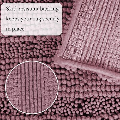 Miniatura 3 de Flamingo P alfombra de baño de microfibra suave, muy absorbente y cómoda, lavable en lavadora