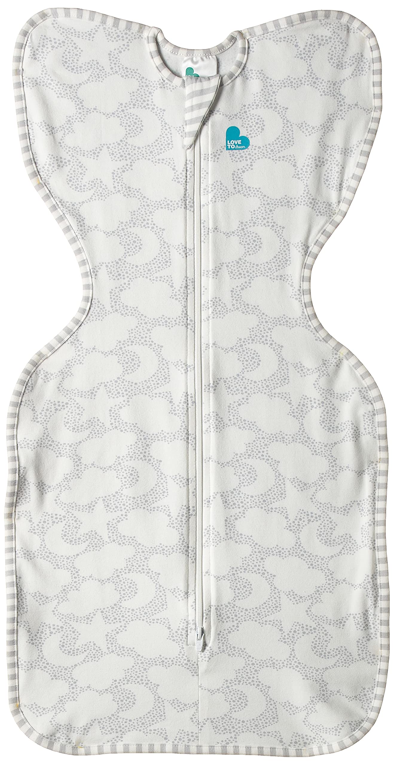 Love To Dream Swaddle Blanket. Newborn Essentials For 0 - 6 Months Baby Girls And Boys. 1.0 TOG Baby Sleeping Bag With Arms, Provides Comfortable And Quiet Sleep. Organic Cotton Fabric (Grey, M)