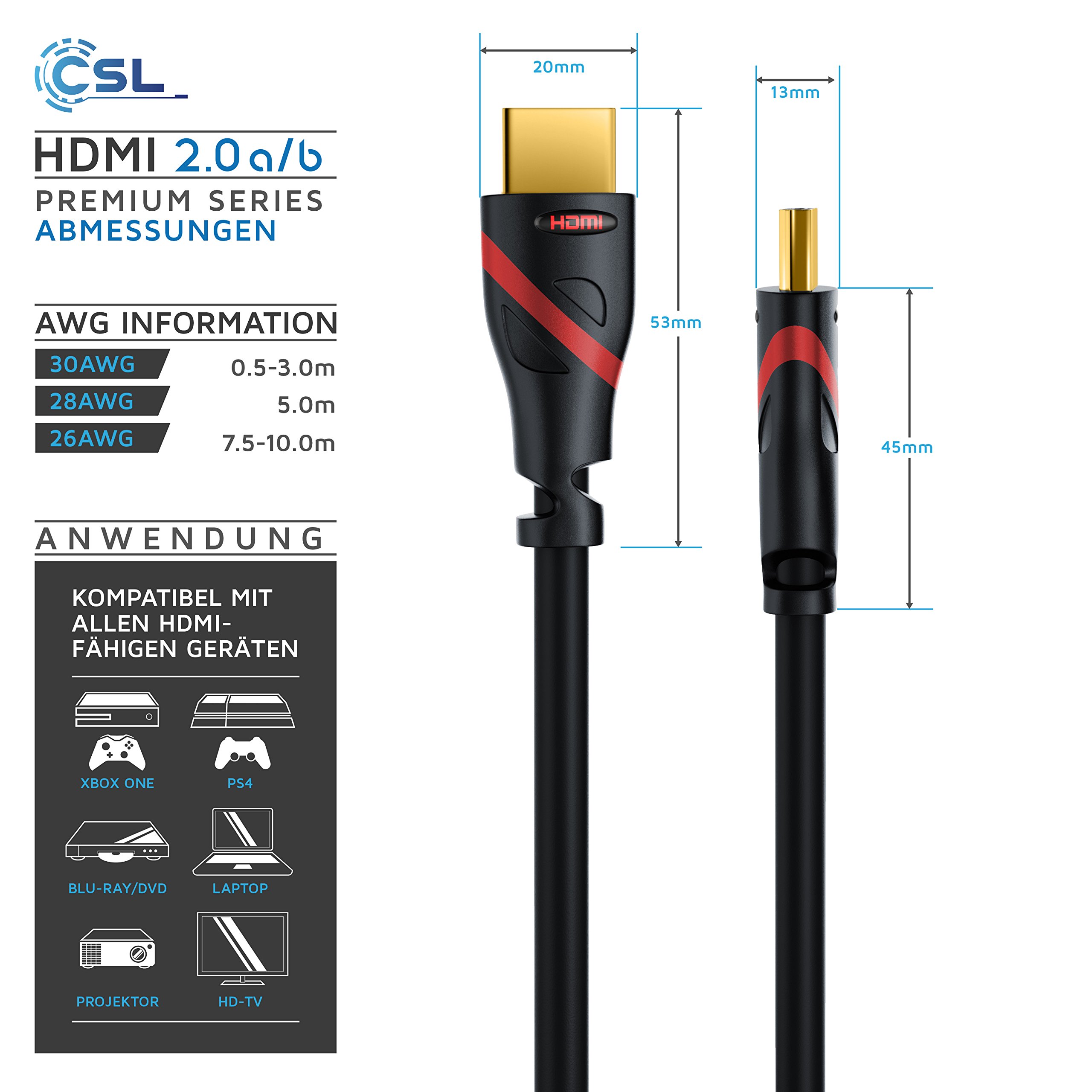 RCA HDMI Kabel High Speed Mit Ethernet - 1,5 M, 4K@60Hz, HDR, Dolby Vision, Perfekt Für TV & Konsolen