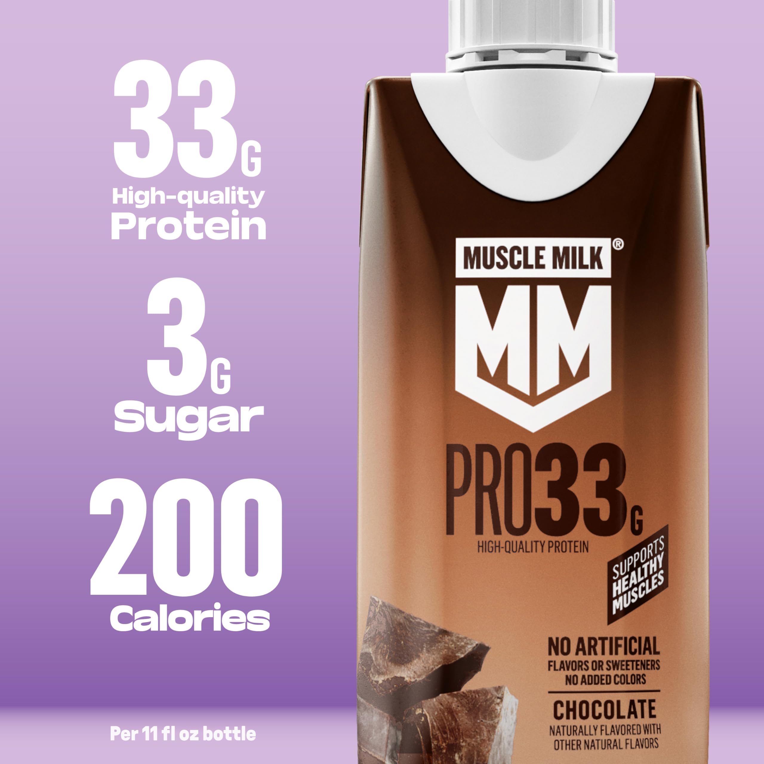 Muscle Milk Pro Liquid High Protein Shake, Chocolate, 11 Fl Oz (Pack of 12) — Amazon image 4