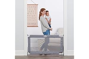Safe and Secure Baby Spaces: Regalo Easy Install 50" Extra Wide Pressure Mounted Baby Gate