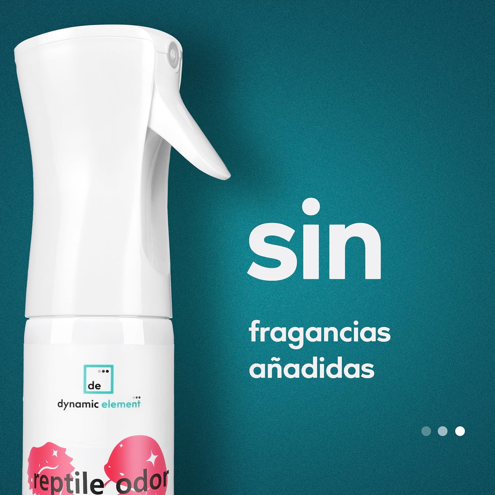 Spray Antiolores Terrario Reptiles, Sin Perfume, 266ml | Fórmula mineral, Seguro para reptiles y anfibios, Terrarios, Serpientes, tortugas, lagartos, geckos