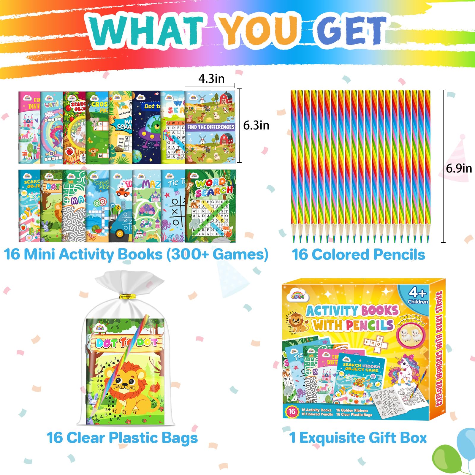 LIKYMO 16 Pack Colouring Books for Children Mini Colouring Books Party Favours, Activity Educational Class Prizes - Image 2
