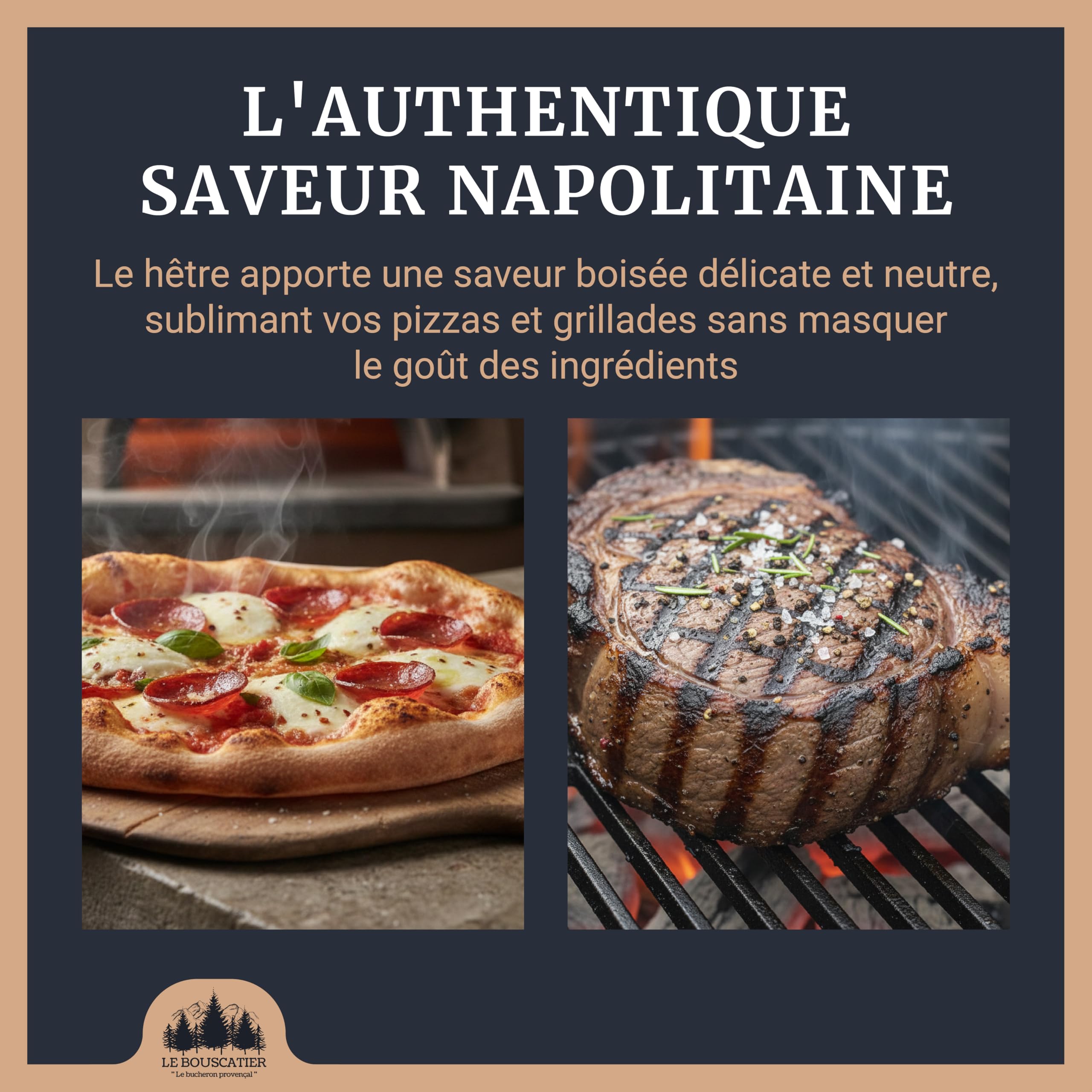 10L Granulés 100% Hêtre pour Barbecue & Four à Pizza, Pellets de Fumage Naturels, Haute Qualité, Arôme Bois Hêtre – Cuisson Grillades, Viande, Poisson & Pizza - Fabrication française