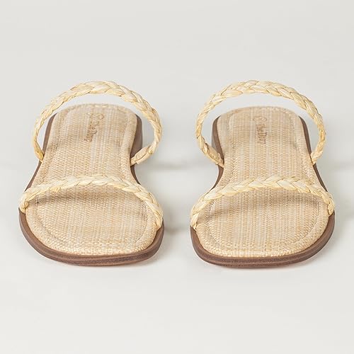 Miniatura 6 de The Drop Sandalias planas Paris con dos correas y punta cuadrada para mujer