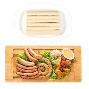 FAIRSKY HALAL Grade A Collagen Sausage Casings, Edible Drying Casing 15m/49ft Longer Length, 19mm/ 3/4 for Flavorous Homemade Sausages, 1 Roll